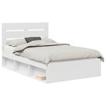 vidaXL Cadre de lit Blanc 120 x 190 cm Bois de pin massif