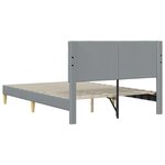 vidaXL Cadre de lit avec tête de lit Gris clair 120 x 190 cm Tissu