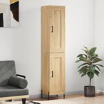 vidaXL Buffet haut Chêne sonoma 34 5x34x180 cm Bois d'ingénierie