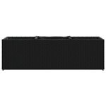 vidaXL Jardinière avec 3 pots noir 105x30x32 cm résine tressée