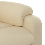 vidaXL Fauteuil inclinable de massage crème tissu