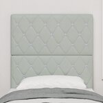 vidaXL Tête de lit LED gris clair 80 cm velours