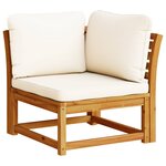 vidaXL Salon de jardin 6 Pièces avec coussins bois d'acacia solide
