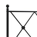 vidaXL Cadre de lit métal avec tête de lit noir 100x200 cm