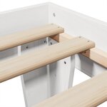 vidaXL Cadre de lit sans matelas blanc 75x190 cm bois de pin massif