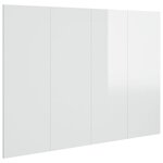 vidaXL Tête de lit Blanc brillant 120x1 5x80 cm Bois d'ingénierie