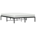 vidaXL Cadre de lit métal sans matelas noir 160x200 cm