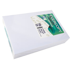 Ramette 500 Feuilles Papier 100g A4 210x297 mm Certifié Ange Bleu Premium Blanc EVERCOPY