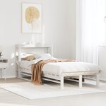 vidaXL Cadre de lit sans matelas blanc 75x190 cm bois de pin massif