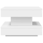 vidaXL Table basse rotative à 360 degrés blanc 50x50x34 5 cm