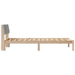 vidaXL Cadre de lit avec tête de lit Marron et gris clair 90 x 190 cm