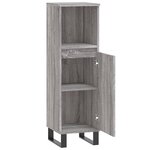 vidaXL Armoire salle de bain sonoma gris 30x30x100 cm