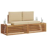 vidaXL Ensemble de canapés d'extérieur 2 Pièce Naturel et Beige