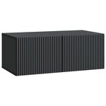 vidaXL Meuble TV mural 78 5 x 41 x 30 cm Noir Bois d'ingénierie