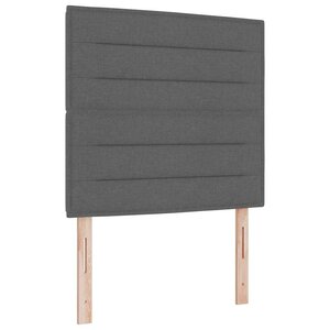 vidaXL Lit à ressorts avec matelas gris foncé 90x190 cm Gris foncé