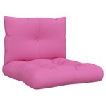 vidaXL Coussins de palette lot de 2 rose tissu Oxford