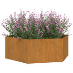 vidaXL Jardinière Rouillé 138x120x45 cm Acier corten