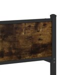vidaXL Cadre de lit en métal sans matelas chêne fumé 100x200 cm
