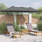 vidaXL Parasol de jardin Anthracite 370 x 197 x 239 cm