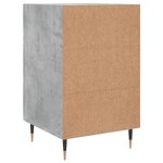 vidaXL Table de chevet gris béton 40x40x66 cm bois d'ingénierie
