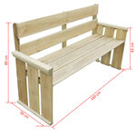 vidaXL Ensemble à manger d'extérieur 4 Pièces Bois de pin imprégné