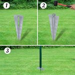 vidaXL Clôture euro Acier 10 x 1 2 m Vert
