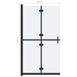 vidaXL Paroi de douche pliable Verre ESG dépoli 100x190 cm