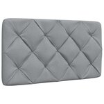 vidaXL Cadre de lit avec LED sans matelas gris clair 90x190 cm tissu