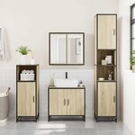 vidaXL Ensemble de meubles de salle de bain 4 Pièces chêne sonoma