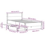vidaXL Cadre de lit sans matelas 100x200 cm bois massif de pin