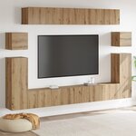 vidaXL Ensemble meuble TV 8 Pièces Chêne artisan Moyen Bois d'ingénierie
