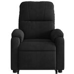 vidaXL Fauteuil inclinable de massage noir tissu microfibre