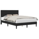 vidaXL Cadre de lit avec tête de lit Noir 120 x 190 cm Velours