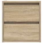 vidaXL Tables de chevet murales 2 Pièces chêne sonoma 38x34x40 cm