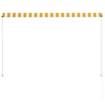 vidaXL Auvent rétractable 200x150 cm Jaune et blanc