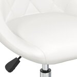 vidaXL Chaises pivotantes à manger lot de 2 blanc similicuir