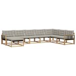 vidaXL Ensemble de canapés d'extérieur 8 Pièces Blanc et gris clair