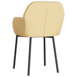 vidaXL Chaises à manger lot de 2 Crème Velours