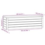 vidaXL Boîte de rangement Blanc 109x36 5x33 cm Bois massif de pin