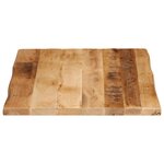 vidaXL Dessus de table bord vivant 70x60x2 5 cm bois de manguier brut