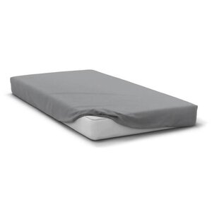 Drap housse 90 x 190 cm + 30 cm bonnet - microfibre - 82 g - Gris clair