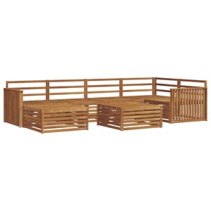 vidaXL Ensemble de canapés d'extérieur 7 Pièces Naturel