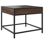 vidaXL Table basse avec LED Infinity chêne marron 50x50x41 cm