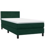 vidaXL Sommier à lattes de lit et matelas vert foncé 90x210 cm velours