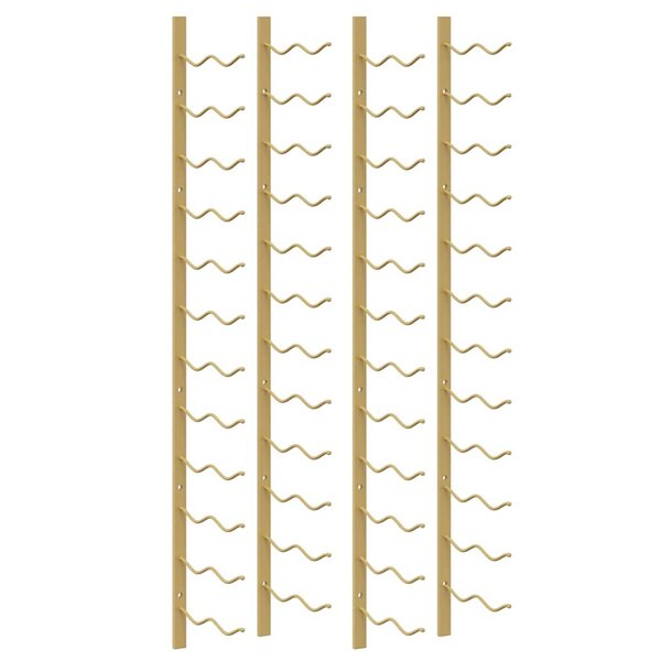 vidaXL Casier à vin mural pour 24 bouteilles 2 Pièces Doré Fer