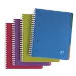 Cahier spirales linicolor evolutiv'book a5 16 x 21 cm perforé - petits carreaux - 180 pages - clairefontaine