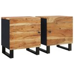vidaXL Tables de chevet 2 Pièces 40x33x46 cm Bois d'acacia massif