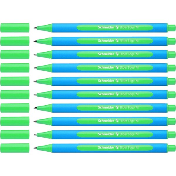 Stylo à bille Slider Edge Pointe Moyenne vert x 10 SCHNEIDER
