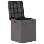 vidaXL Boîte de rangement de jardin 90 L Marron