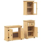 vidaXL Ensemble de meubles salle de bain 3 Pièces Corona bois pin massif